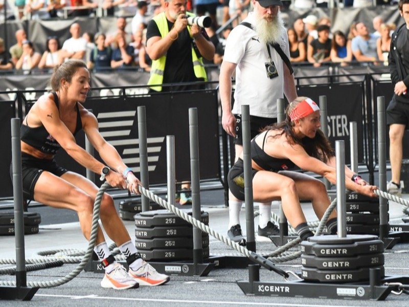 Sled Pull at a HYROX race